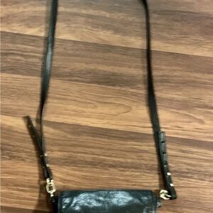 J. Crew Black Leather Crossbody‎ Bag